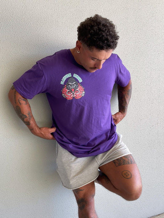 Purple Unisex Printed Tee